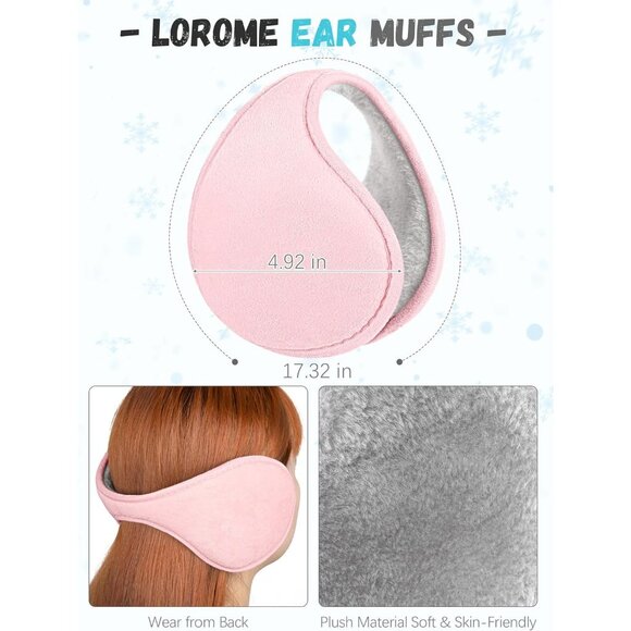 Women pink Knit Beanie Hat, Gloves, Scarf & Ear Warmer Set - Winter - Picture 5 of 7